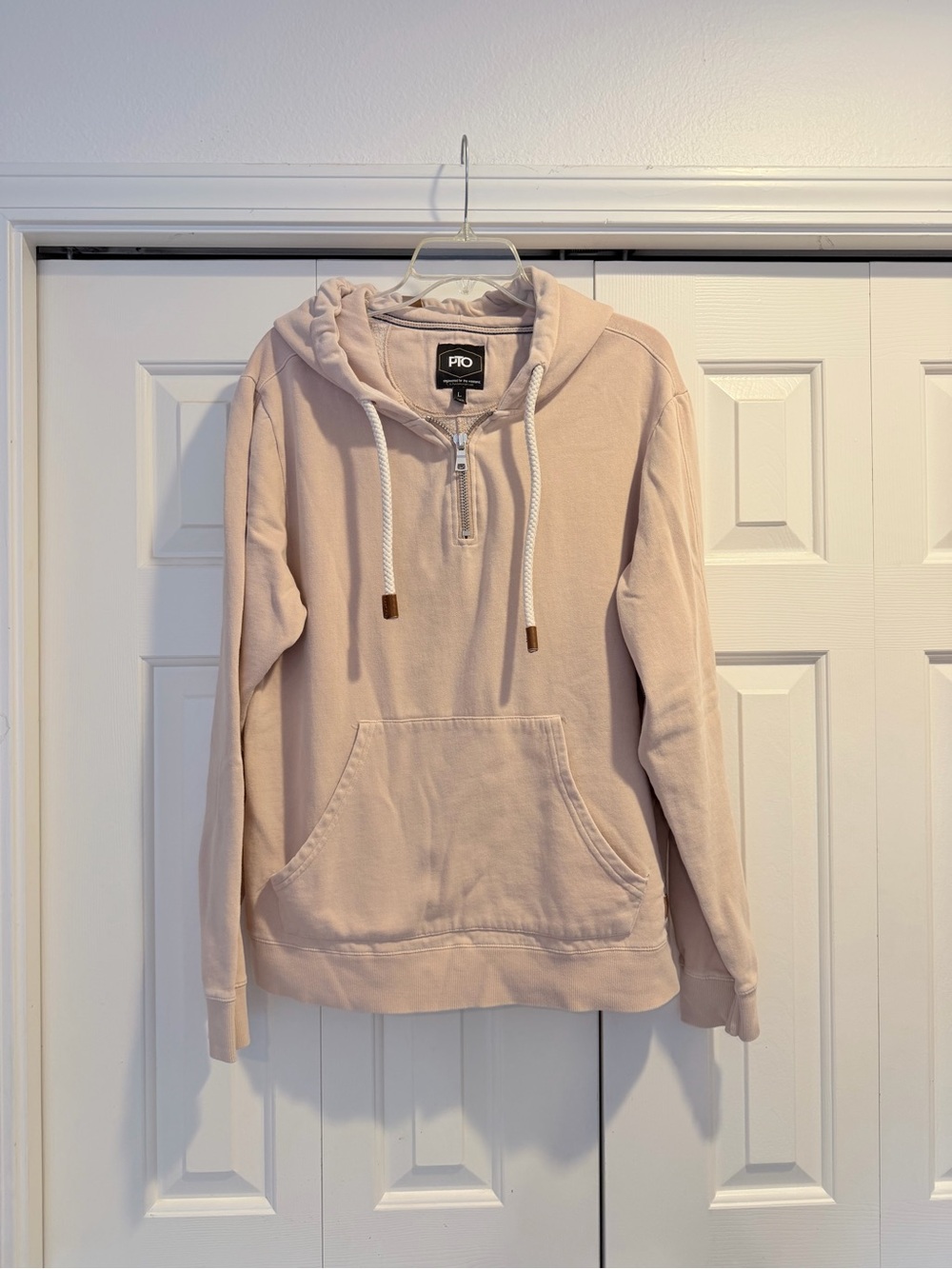 PTO Beige  Quarter-Zip Pullover Hoodie #0161